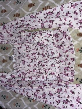 Pink Floral Ruffle Peplum Top